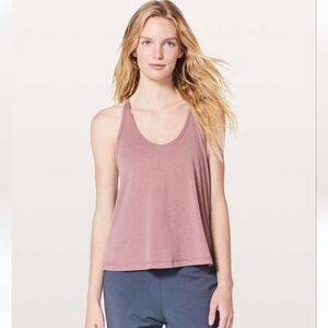 LULULEMON love knot Sleeveless T-shirt with Cross Open Back‎ Women's Pink size 6